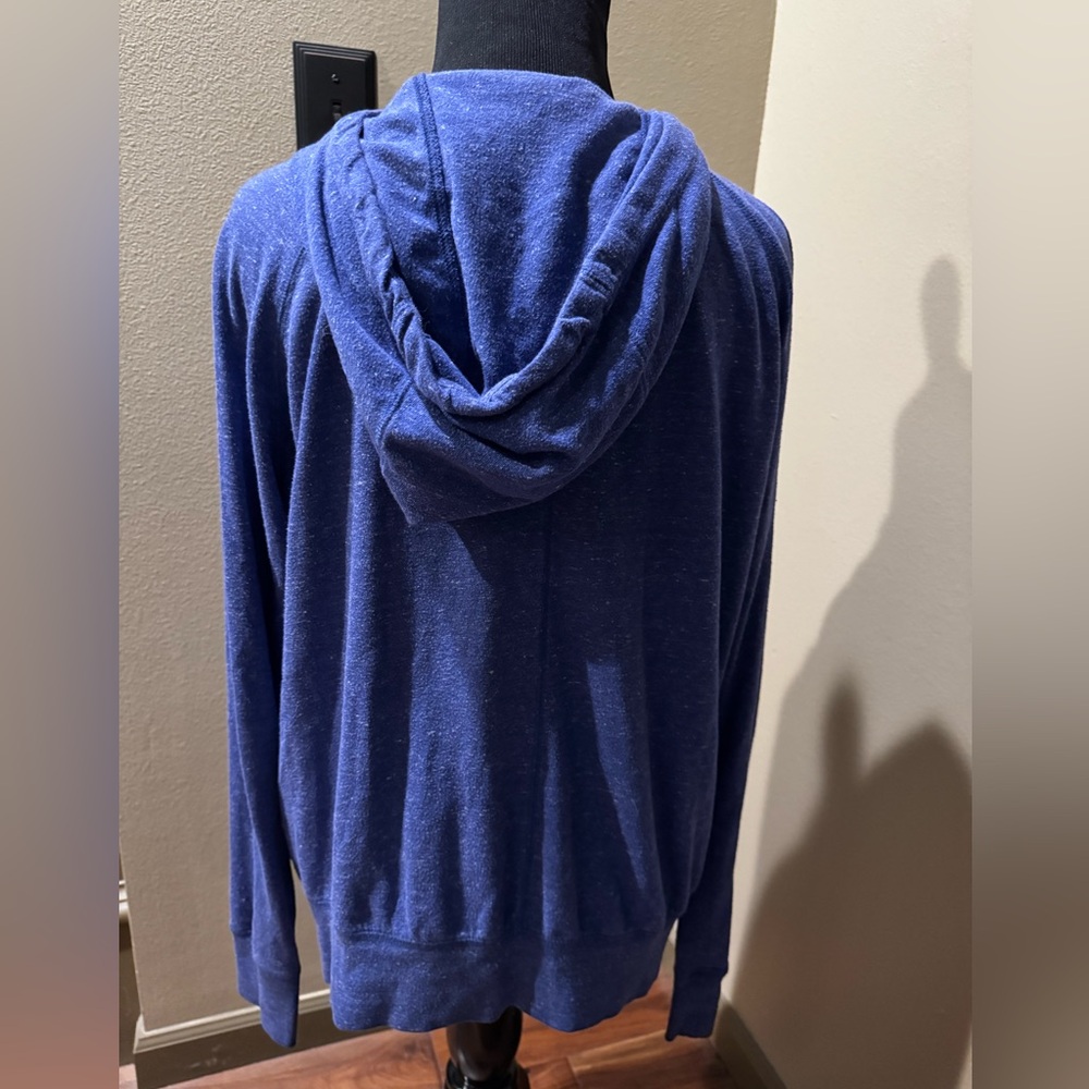 Nike Blue Heathered Full Zip Hoodie Athletic Casual Lightweight Women's Large - Picture 3 of 5